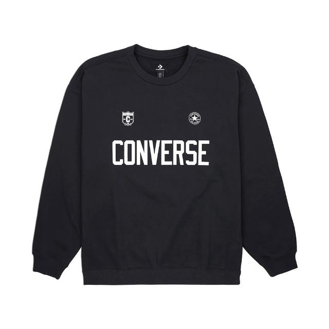 【CONVERSE】Retro Chuck Soccer Crew 男款 黑色 休閒 上衣 長袖 10028409-A01