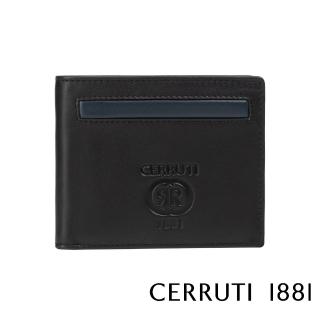 【Cerruti 1881】限量2折 義大利頂級小牛皮12卡短夾皮夾 全新專櫃展示品(CEPU05703M 送禮盒提袋)