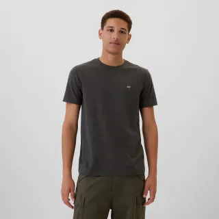 【GAP】男裝 Logo純棉印花圓領短袖T恤-深灰色(502022)