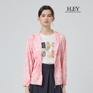 【ILEY 伊蕾】四格漫畫印花涼感防曬外套(粉；M-2L；1251024902)