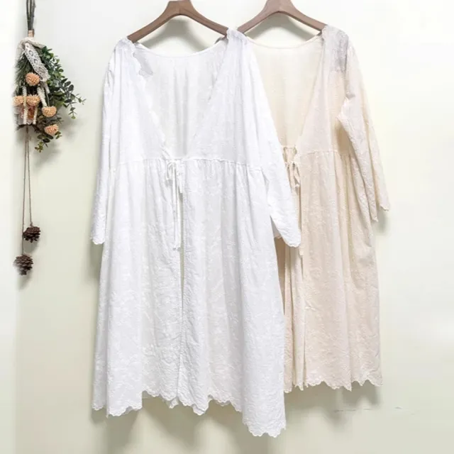 【巴黎精品】現貨+預購 罩衫防曬外套(刺繡日系純棉蕾絲女外套2色a1ja56)