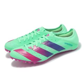 【adidas 愛迪達】田徑鞋 Sprintstar 男鞋 綠 紫 輕量 田徑 釘鞋 運動鞋 愛迪達(GV9067)