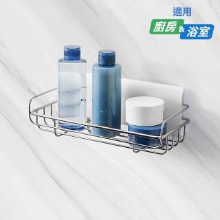【3M】無痕 高承重304不鏽鋼收納系列(中型置物架)