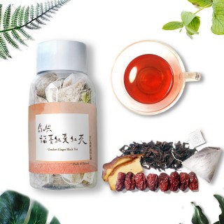 【梁山水泊】島嶼福薑紅棗紅茶 2.5gx15入/罐(在地竹薑+安心紅棗乾+蜜香紅茶)