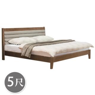 【BODEN】斯坦5尺雙人胡桃色實木床架(不含床墊)