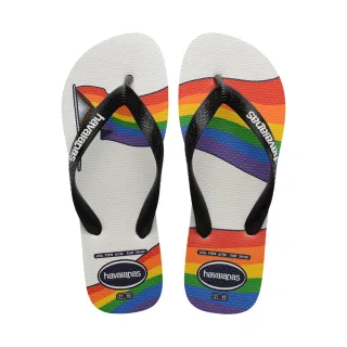 【havaianas 哈瓦仕】拖鞋 男鞋 女鞋 夾腳拖 平權 彩虹 Pride 黑白 4146673-0128U(哈瓦士)