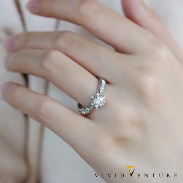【Vividventure 亞帝芬奇】鉑金 GIA 50分 FSI2 3EX 八心八箭 無螢光 天然鑽石 真鑽 戒指 古典別緻