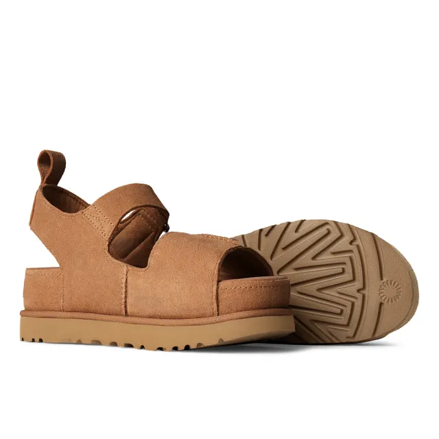【UGG】涼鞋女鞋 真皮涼鞋 厚底鞋 經典款 Goldenstar Hi 栗子棕 UG1167356CHE