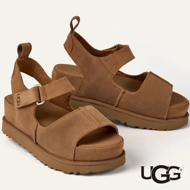 【UGG】涼鞋女鞋 真皮涼鞋 厚底鞋 經典款 Goldenstar Hi 栗子棕 UG1167356CHE