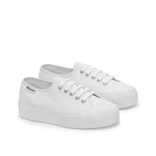 【SUPERGA】3.5cm厚底 小白鞋 休閒鞋 女鞋 3740 輕量系列 白色 義大利國民鞋(S2142ZW-901)