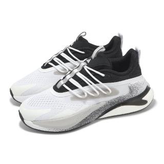 【adidas 愛迪達】慢跑鞋 Alphaboost V2 男鞋 白 黑 緩震 運動鞋 愛迪達(IE9157)