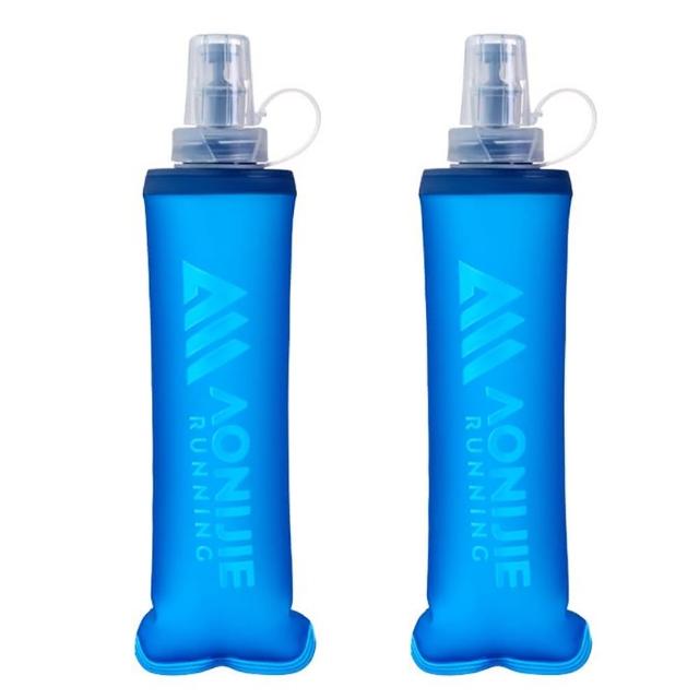 【AONIJIE】奧尼捷 250mL 折疊軟水壺 兩入組 附防塵蓋