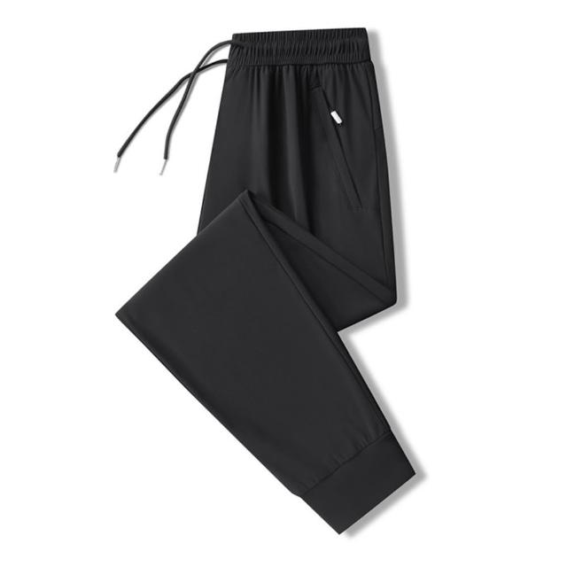 【米蘭精品】現貨+預購 休閒褲直筒長褲運動褲緊身褲束口褲落地褲寬褲(冰絲速乾彈力男褲子6款74kn65)