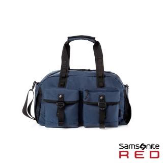 【Samsonite RED】COSSBY 都會休閒環保輕量尼龍大容量兩用旅行袋/波士頓包/行李袋/運動包(午夜藍)