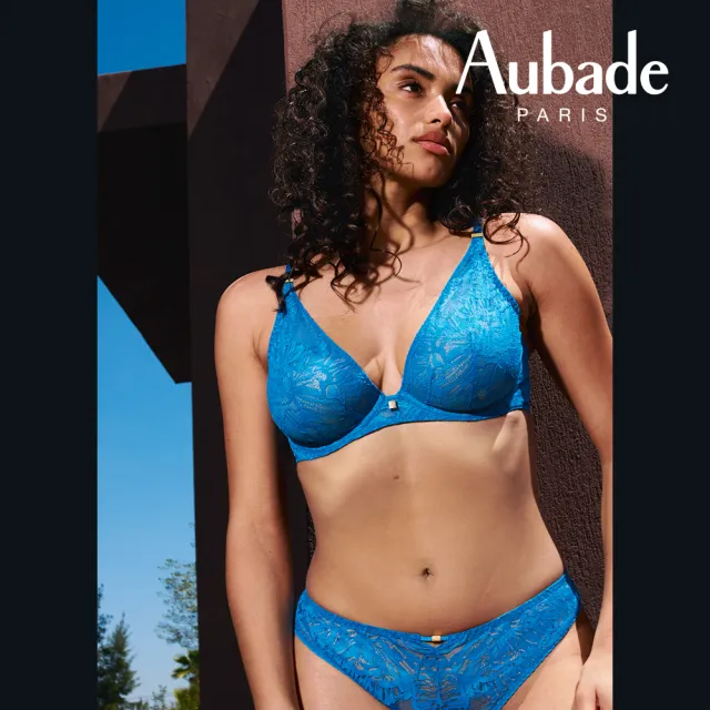 【Aubade】真愛蕾絲水滴無襯內衣 性感內衣 法國進口 女內衣(4A-黑)