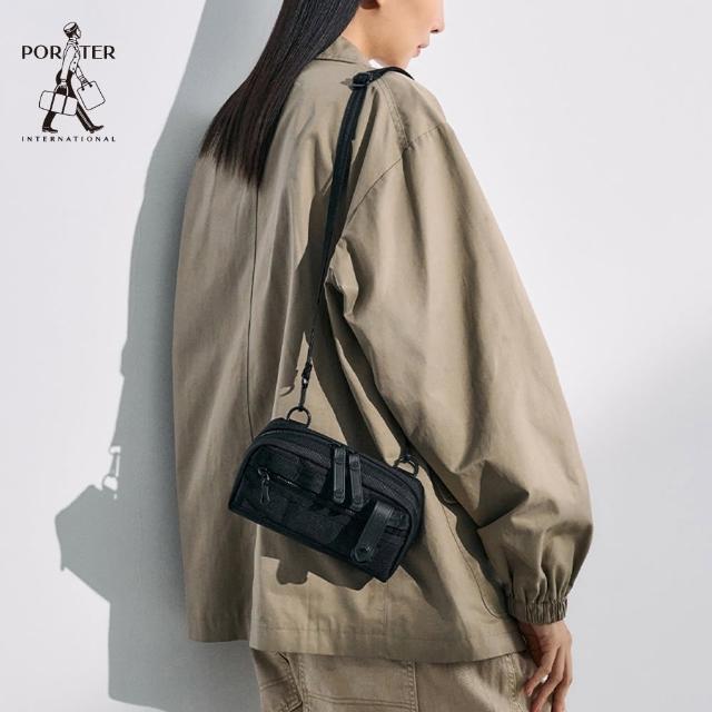 【PORTER INTERNATIONAL】自信經典NEW HEAT斜背包(黑)