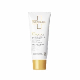 【DermEden 得美登】高效全能防護乳SPF50 PA+++ 50mL(抗皺淡斑保濕日霜.無色防曬乳)