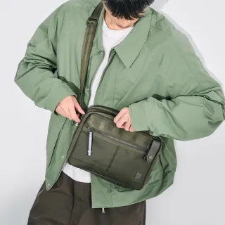 【PORTER INTERNATIONAL】自信經典NEW HEAT雙層斜背包(森林綠)