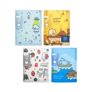 【PENROTE 筆樂】醜白兔A5-20孔活頁筆記本(事務用品/筆記本/醜白兔)