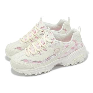 【SKECHERS】休閒鞋 D Lites-Festival Bloom 女鞋 白 粉 緩衝 輕量 拼接 老爹鞋(150234-OFPK)