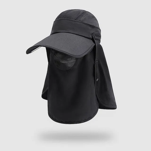 【MoonDy】618 帽子 遮陽帽 女帽 登山帽 釣魚帽 露營帽 戶外帽 防紫外線 帽簷 可拆卸 護頸 防曬帽子