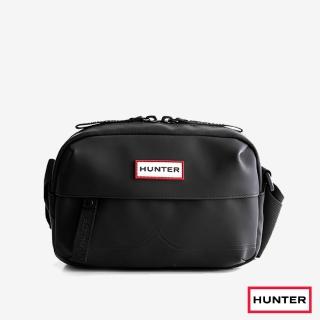 【HUNTER】橡膠感防水迷你斜揹包(黑色)