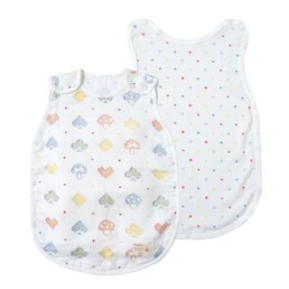 【Hoppetta】蘑菇森友會 瞬拆涼感天絲三層紗防踢背心(2-7歲 日本製涼感透氣輕盈 可拆換輕薄材質)