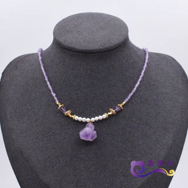 【鑫運來】◎典雅紫水晶原礦項鍊(N22)