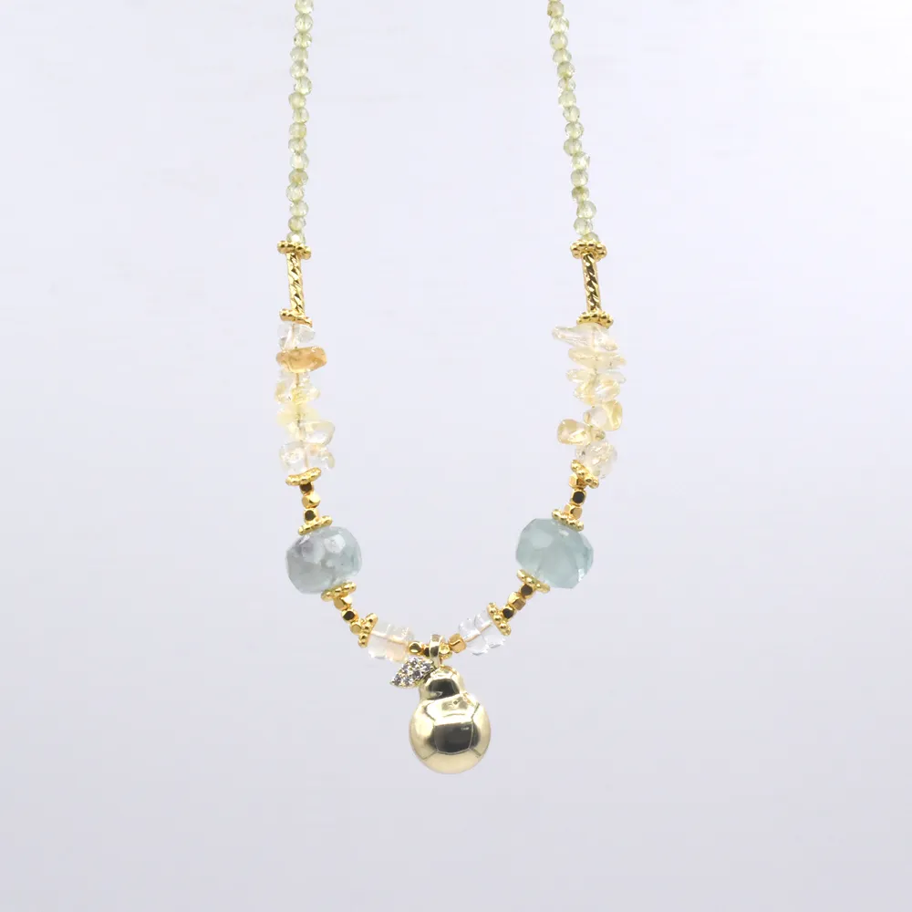 【鑫運來】◎氣質橄欖石葫蘆項鍊(N23)