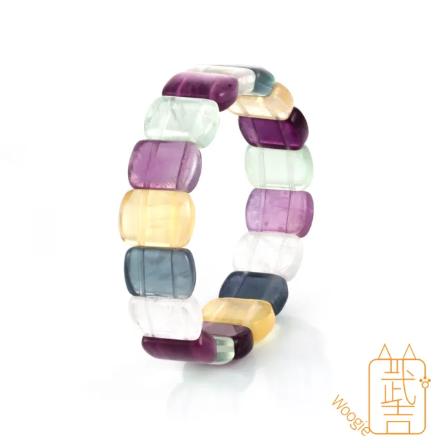 【Woogie武吉珠寶】夢幻多彩瑩石手排(多彩14-16mm)