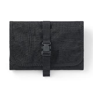 【MUJI 無印良品】尼龍網眼吊掛盥洗收納袋/黑 約21x15cm