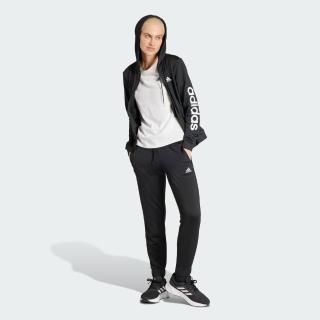 【adidas 愛迪達】運動套裝 女 運動 長袖上衣 長褲 W LINEAR TS-09 黑 HZ2258