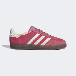 【adidas 愛迪達】休閒鞋 女鞋 運動鞋 三葉草 GAZELLE INDOOR 粉紅 IF1809
