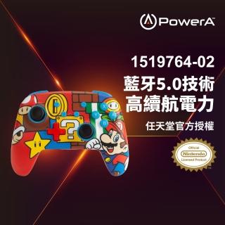 【PowerA】任天堂官方授權 增強款藍芽5.0無線遊戲手把限量款(瑪利歐嘻哈)