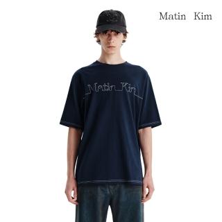 【MATIN KIM】官方旗艦 MATIN縫線LOGO上衣(海軍藍)