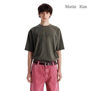 【MATIN KIM】官方旗艦 MATIN縫線LOGO上衣(卡其)