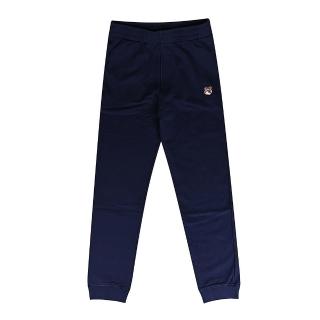【Maison Kitsune】Maison Kitsune經典狐狸頭刺繡布章棉質運動長褲(深藍/男款)
