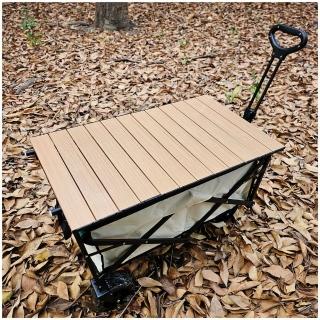 【May shop】戶外營地車露營車露營小拖車野餐手推車可折疊(附 蛋捲桌版)