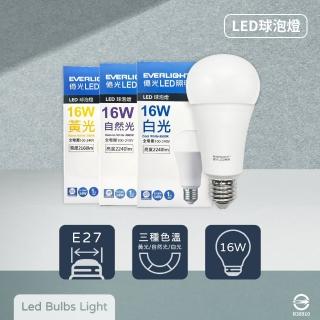 【Everlight 億光】4入組 LED燈泡 16W 全電壓 E27 戰鬥版 球泡燈(2025年最新款)