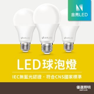 【金亮LED】10W 4入 臺灣製造 LED燈泡(國家認證 護眼無藍光)