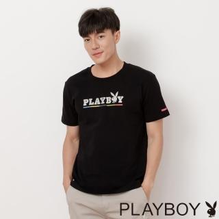 【PLAYBOY】撞色金銀箔上衣(黑色)