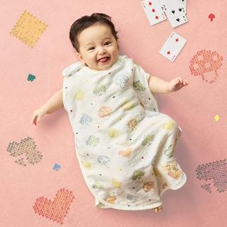 【Hoppetta】蘑菇森友會天絲三層紗防踢背心(0~3歲 日本製涼感透氣輕盈)