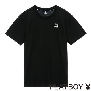 【PLAYBOY】幾何線條兔上衣(黑色)