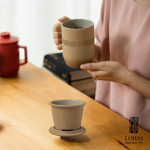 【LohasPottery 陸寶】合意蓋杯(茶杯 陶瓷杯 辦公杯 禮盒組)