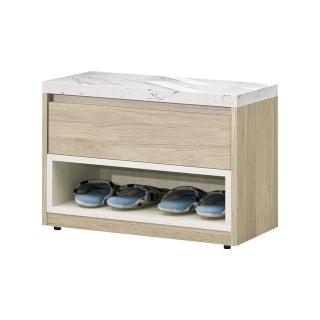 【BODEN】羅菲2尺仿石面坐式鞋櫃/座鞋櫃/收納穿鞋椅