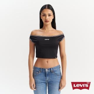 【LEVIS 官方旗艦】青春活力系列 女款 落肩一字領彈力運動背心 上衣 熱賣單品 A6038-0002