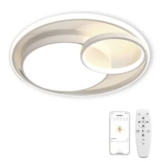 【聚美照明】吸頂燈 全光譜led臥室燈 60CM 8000lm 智能高亮護眼款(無線遙控/三色無極調光)