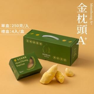 【黑貓嚴選】五甲木 特A+級金枕頭榴槤禮盒(4入/1000g/盒 伴手禮)