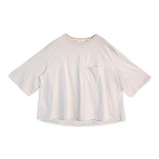 【Simply Yours 類似簡約】口袋寬鬆短袖T 鉛白F(口袋寬鬆短袖T)