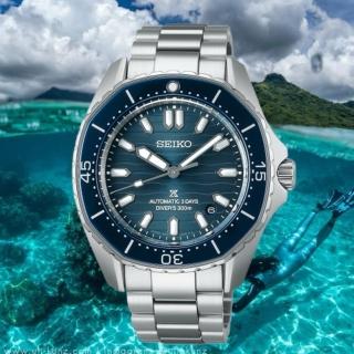【SEIKO 精工】Prospex系列 多邊形潛水機械錶-黑標/藍41.3mm(SPB483J1/6R55-00J0B)